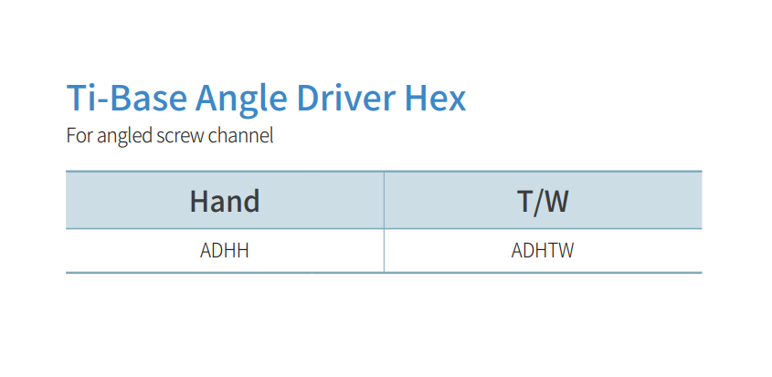 SIS Luna Ti-Base Angle Driver Hex