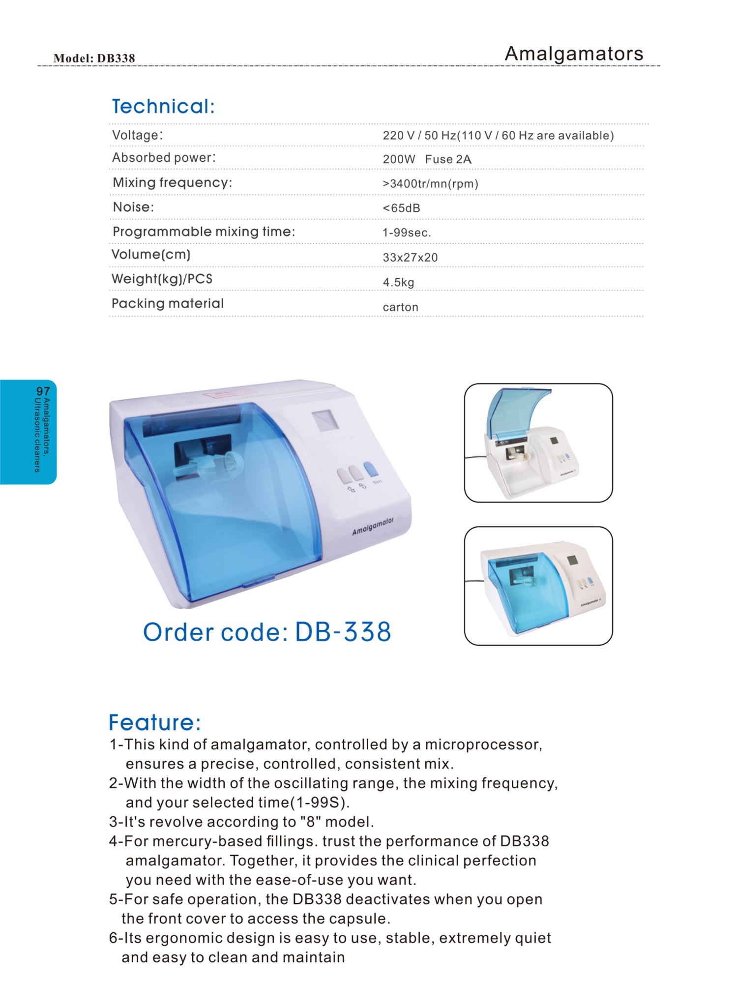 COXO DB-338 Amalgamators
