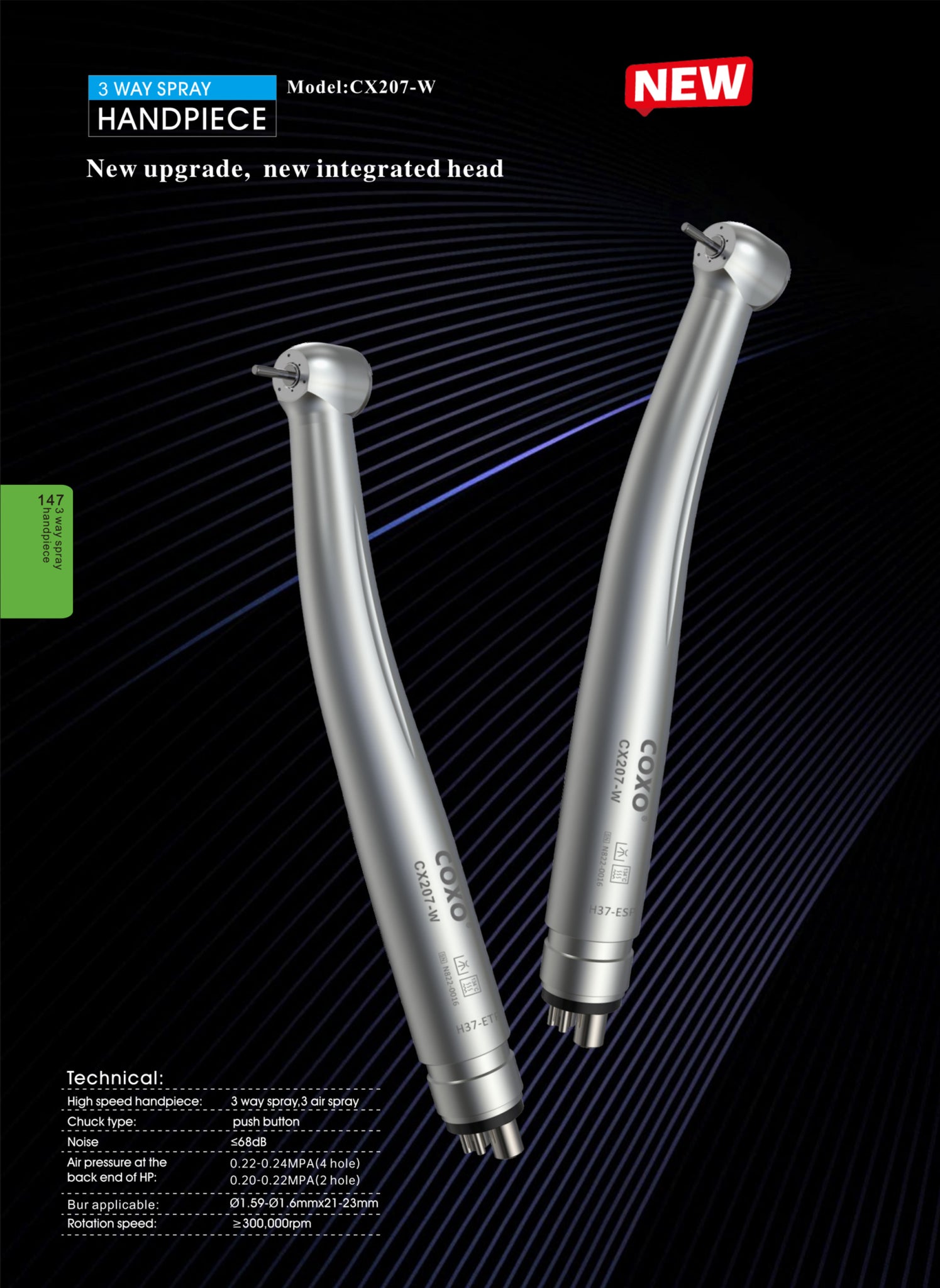 COXO CX207-W H37 High-Speed Handpiece