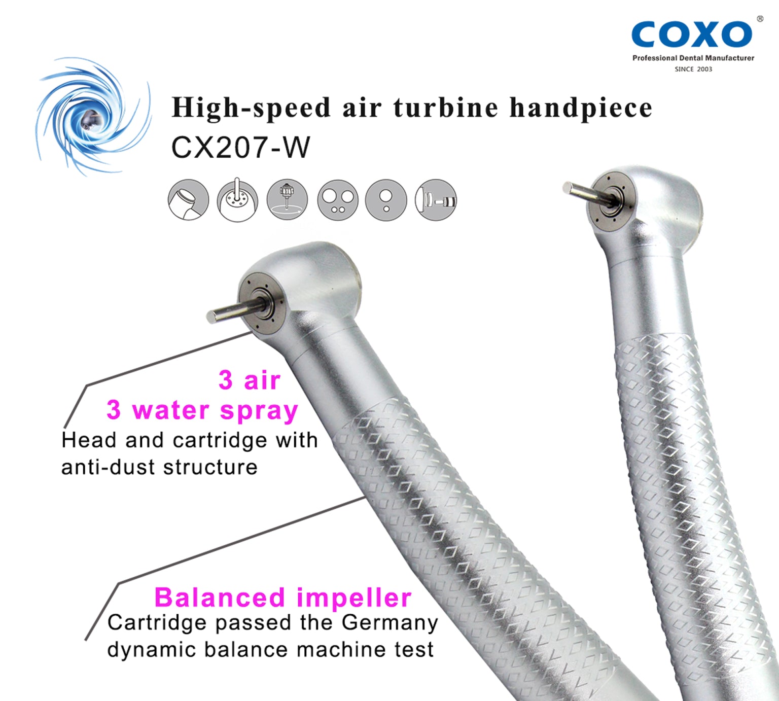 COXO CX207-W H17 High-Speed Handpiece