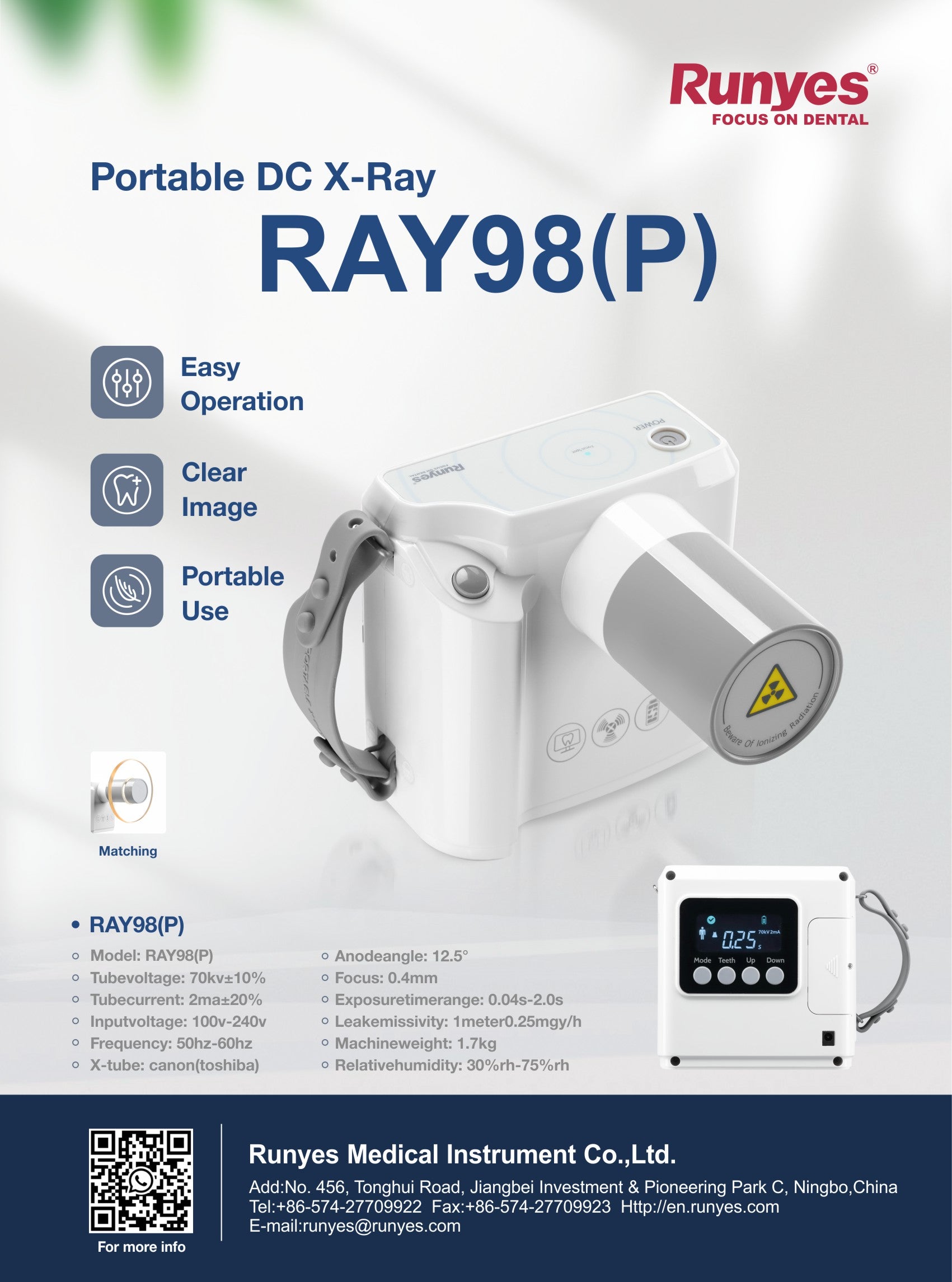 RUNYES Portable DC X-Ray RAY98(P)