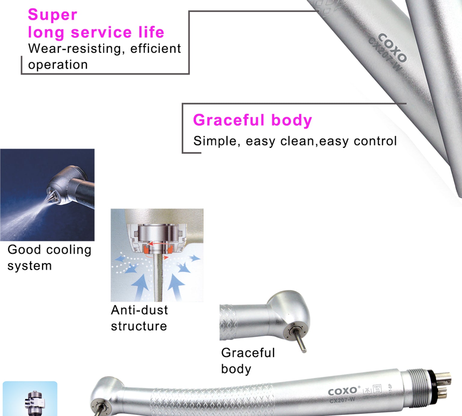 COXO CX207-W H17 High-Speed Handpiece