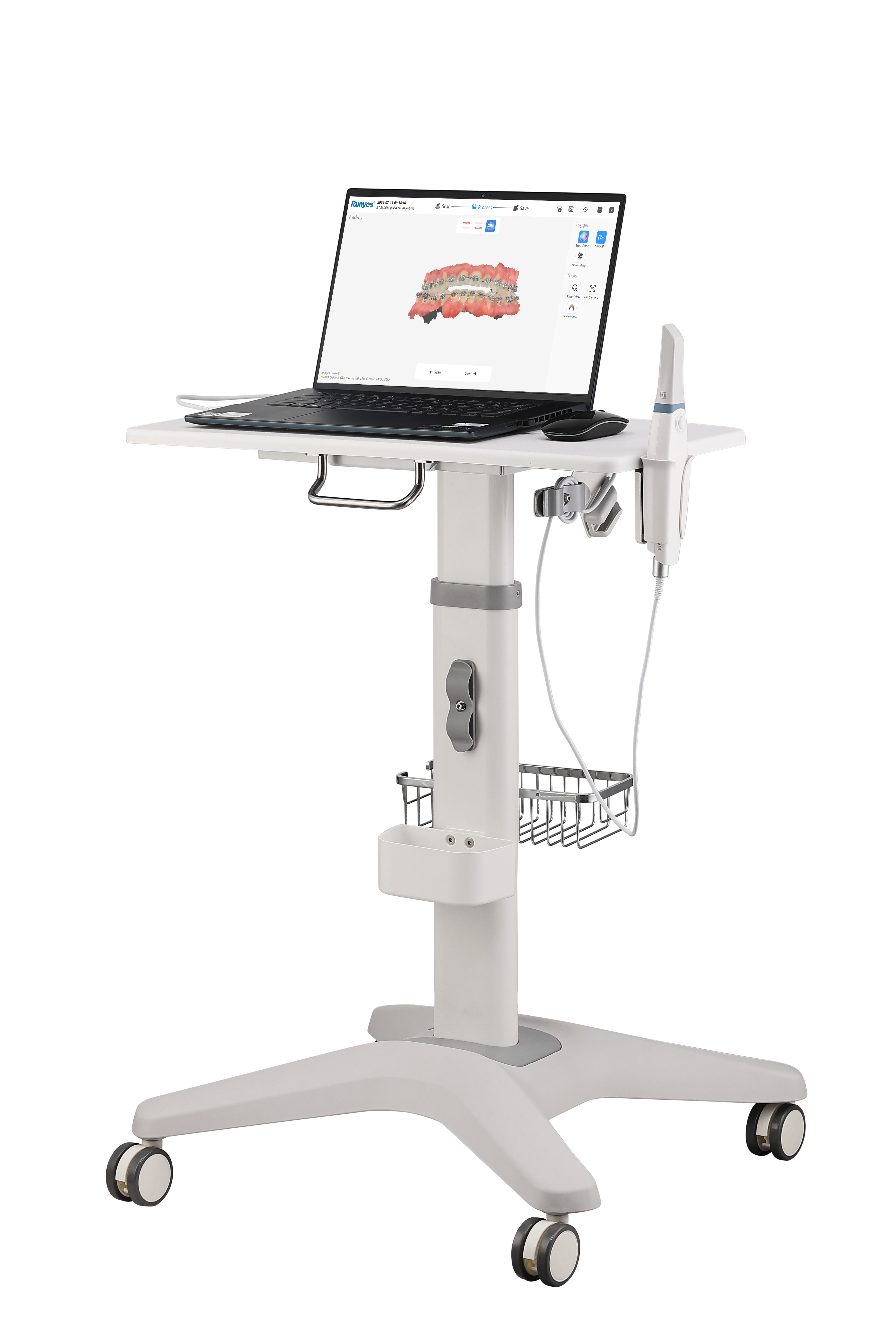 Universal Intraoral Mobile Cart for Intraoral Scanners