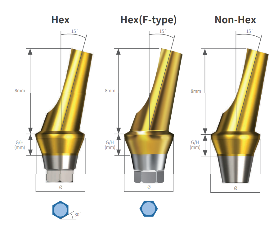 SIS Luna Angled Abutment (Hex/Non-Hex)