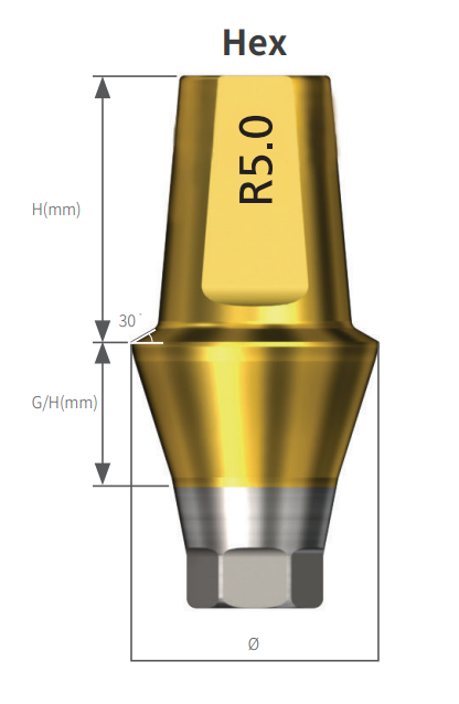 SIS Luna Duo Abutment (Hex)